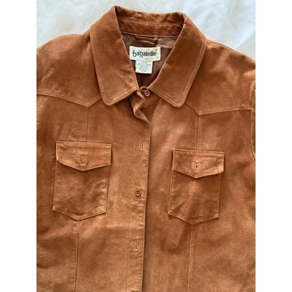 Vintage Genuine Suede Western Leather Shacket Size 12 Penny Lane Style - Picture 4 of 11